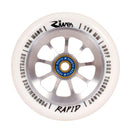 River Wheel Co - Rápidos naturales "Blizzard" de 110 mm (blanco sobre crudo)